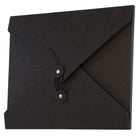 JAM Paper Kraft Button and String Tie Portfolio Medium - 9 1/2 x 12 x 1/4 - Black Recycled-Quantity: Sold Individually