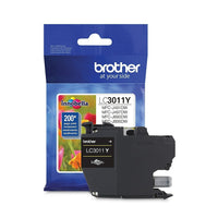 Brother LC3011YS Yellow Ink Cartridge-Brother Genuine LC3011YS Standard-yield Yellow Ink Cartridge.