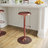 Flash Furniture Madrid Series Adjustable Height Retro Barstool - Rose Gold Finish-Metal Barstool