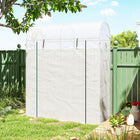 Outsunny - serre en polycarbonate 8 pi x 16 pi x 7 pi- La porte enroulable est idéale pour ventiler et gérer les plantes  
