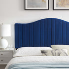 Modway Brielle Channel Tufted Performance Velvet Full/Queen Headboard - Navy-Performance Velvet Upholstery