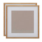 Decent Living - Cadres photo en bois massif - Teck doré - 24x24pouce - Paquet de 2-Bois massif 100 % naturel (Okan/Teck)