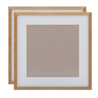 Decent Living - Cadres photo en bois massif - Teck doré - 24x24pouce - Paquet de 2-Bois massif 100 % naturel (Okan/Teck)