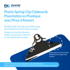 Davis Group Spring Clipboards - Letter Size - 9" W x 12" H - Blue - 6 Pack-Blue
