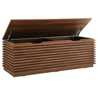 Modway Render Storage Bench - Walnut-Hinged Top