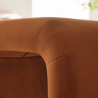 Modway Koda Performance Velvet Waterfall Stool - Brass/Rust-Dense Foam Padding