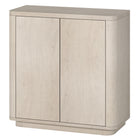 Hudson&Canal Plympton 32"W Accent Cabinet - Alder White-Top and lower shelf capacity is 50 lbs, middle shelf can support 40 lbs