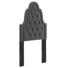 Modway Augustine Tufted Performance Velvet Twin Headboard - Charcoal-Dense Foam Padding