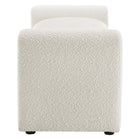 Modway Waverly Boucle Fabric Bench - Ivory-Comes Fully Assembled