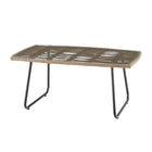 Manhattan Comfort Antibes Modern Patio 4-Person Conversation 4-Piece Set with Coffee Table - Tan/Cream-30 Day Limited Manufacturer's Warranty