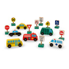 Melissa & Doug - Véhicules en bois et panneaux de signalisation de 15 pièces-Comprend des idées de jeu pour développer les compétences