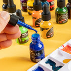 Mont Marte Premium Acrylic Ink 12-Piece Set - Essential Colours-Permanent and water-resistant once dry, so other drawing and painting media can be layered over the top