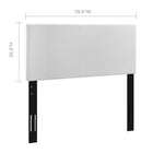 Modway Taylor Upholstered Linen Fabric King and California King Headboard - White-King and California King Size