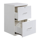 Office Star Alpine 2-Drawer Vertical Filing Cabinet - White-Compatible with letter size documents