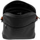 CHAMPS - Collection Onyx Sac à caméra en cuir - Noir-Poche arrière à glissière