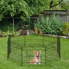 PawHut 8-Panel Dog Playpen for Indoor & Outdoor - 24" H-Exercise pen provides enclosed area for your dogs, rabbits or other pets