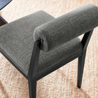Modway Kai Fabric Dining Chair - Charcoal/Black-Non-Marking Foot Pins