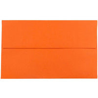JAM Paper A10 Coloured Invitation Envelopes - 6 x 9.5 - Orange Recycled - 50 Pack-Our envelopes are made from 30% recycled 24 lb paper and feature a straight flap gum closure with a smooth finish