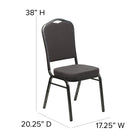 Flash Furniture – Chaise de banquet empilable Hercules à dossier en couronne, tissu gris avec cadre à veine argent-Coussin de siège épais de 2,5 pouces