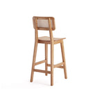 Manhattan Comfort Versailles 15.75" Industry Chic Counter Stool - Nature - 3 Pack-Delivered to you Fully Assembled! No Assembly Required