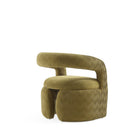 Manhattan Comfort - Chaise de salle à manger Corvette 28,7 po style milieu du siècle moderne, revêtement en velours - Vert olive-Livré chez vous entièrement assemblé Aucun assemblage requis