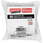 Staples Clear Hanging File Folder Tabs - 3-1/2" - 50 Pack-3-1/2" file folder tabs easily affix to hanging file folders (sold separately)