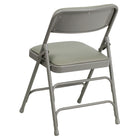 Flash Furniture – Chaise pliante en métal Hercules avec vinyle, 4 charnières et 3 renforts, gris, paq./4-Capacité de poids de 300 lb