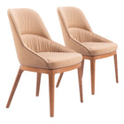 Zuo Ayr Dining Chair - Tan - Set of 2-Assembly required