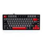 Cybeart - X75 Rhino Clavier De Jeu Sans Fil Rgb Tkl Cnc En Aluminium - Noir/Rouge/Gris-Agencement compact à 75 % avec 81 touches pour un espace de bureau optimisé et une fonctionnalité complète - parfait pour les jeux, la saisie et la productivité