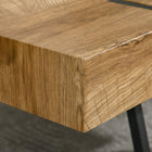 HOMCOM - Table basse rustique avec pieds en acier - finition bois naturel-Matériau : MDF