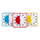 Time Timer Original 8" Timer - Learning Center Classroom Set - Primary Colors - Set of 3-Included 3 Dry Erase Activity Cards - The Dry Erase Activity Cards slot into the top of the timers, allowing you to write or draw the timed activity. Each Time Timer Original 8" can fit up to 2 Dry Erase Activity Cards across the top, making it perfect for First/Then Activities and Visual Schedules. (Extra Dry Erase Activity Cards sold separately).
