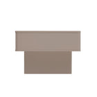 Manhattan Comfort Ella 47.2" Modern Coffee Table - Mocha-Raised Semicircle Drawer Front Design