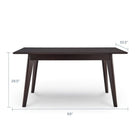 Modway Oracle 69" Rectangle Dining Table - Cappuccino-Mid-Century Modern Style