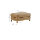 Modway Roscoe Vegan Leather Ottoman - Toast-Vegan Leather