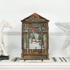 HOMCOM Christmas Snow Globe Lantern with Lights - Bronze-Constructed from quality acrylic and plastic 