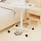 ShoppingAll Pneumatic Height Adjustable Mobile Sit-Stand Desk Laptop Computer Cart - White-EASY ASSEMBLY: All Hardware Required For Assembly Are Included In The Package.