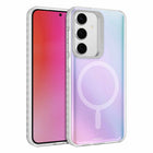 Nimbus9 Stratus 2 Compatible with MagSafe Case for Samsung Galaxy S25+ - Clear Frost-REAL SENSE buttons