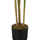 Monarch Specialties - Plante Artificielle - 51 po H - Arbre De Dracaena - Mis En Pot - Touche Réelle - Feuilles Vertes - Pot Noir-Aucun assemblage requis: dimensions du produit: 59,7 cm L x 59,7 cm l x 130,2 cm H