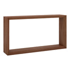 Hudson&Canal Osmond 55"W Console Table - Satin Walnut-A modern contemporary design for your entryway, living room, den, and more