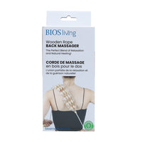BIOS Living - Corde de massage en bois pour le dos-25 noeuds de massage