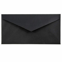 JAM Paper Enveloppes format livret en lin avec fermeture gommée, 3 7/8 x 7 1/2 po, noir, 1000/paquet-Noir