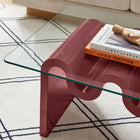 Modway - Ondine Plateau en verre Table basse - Pomme épicée-Design rétro contemporain