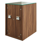 Modway Render 62" Wall-Mount Double Sink Bathroom Vanity - Walnut/Black-Fixtures Not Included