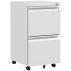 Vinsetto Steel Letter/A4/Legal Filing Cabinet with Lock Bar - White-2 drawers to store your office supplies
