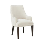 Manhattan Comfort Beever 24" Modern Chenille Upholstered Dining Armchair - Cream - Set of 2-Gently Sloped Backrest Provides Ergonomic Support