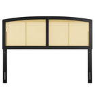 Modway Halcyon Cane King Headboard - Black-Interchangeable Bed Frame Options