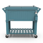 Permasteel 80 qt Furniture Style Patio Cooler with Divider - Teal-The removable divider allows for five configurable styles to meet your needs 