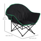 Outsunny Foldable Camping Chair with Carry Bag-A handy storage pocket for storing personal belongings   