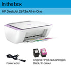 HP DeskJet 2842e Wireless All-in-One Printer Scanner Copier - Bright Lilac-3 MONTHS OF FREE INK when you activate HP+ at printer setup - Subscribe to Instant Ink delivery service to get ink automatically delivered before you run out. After 3 months, monthly fee applies unless cancelled, and you'll save up to 50% on ink
