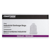 Coastwide Professional Garbage Bags - Utility - 20" W x 22" L - Clear - 500 Pack-Individually folded for easy dispensing